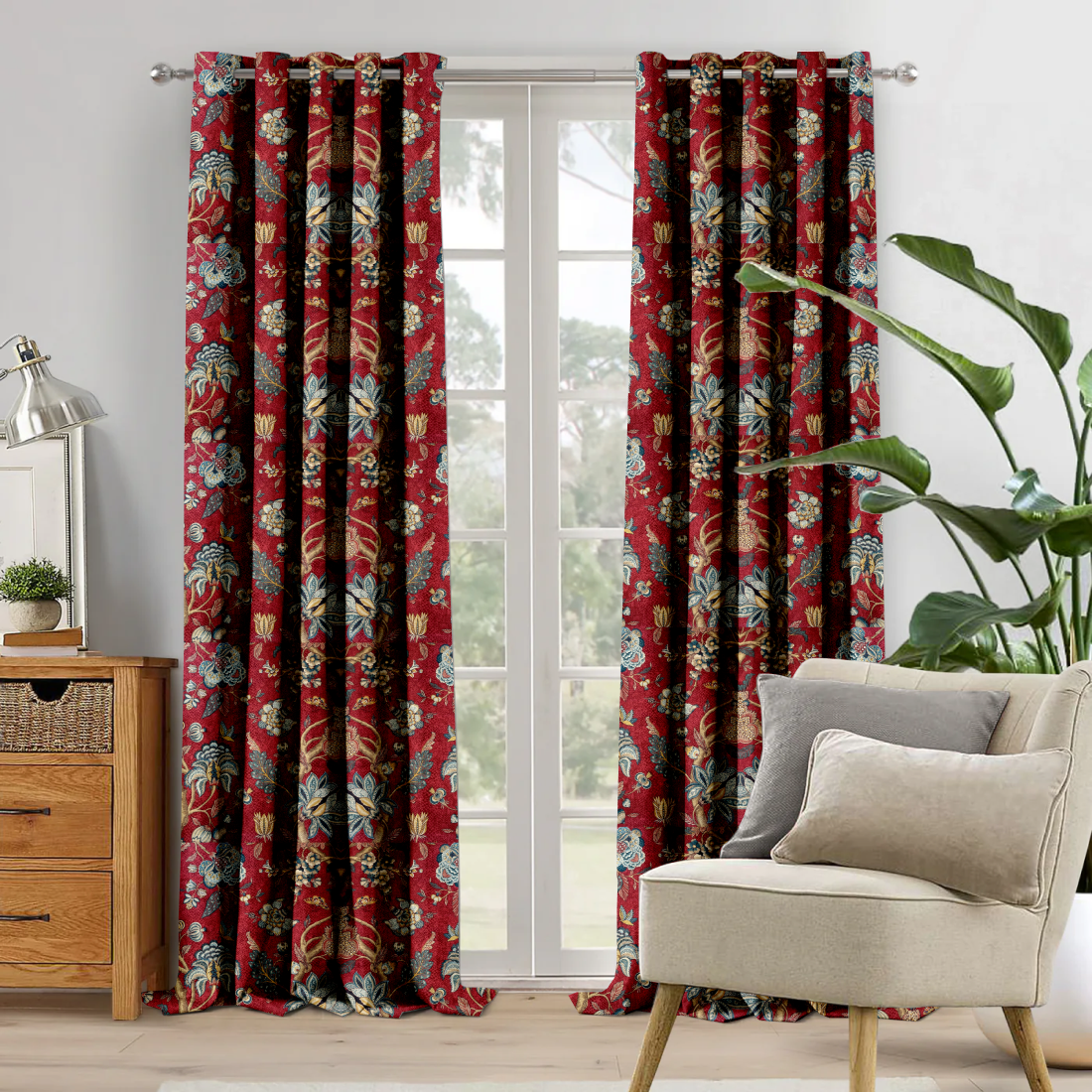 Классические шторы из ткани TALISE CHERRY